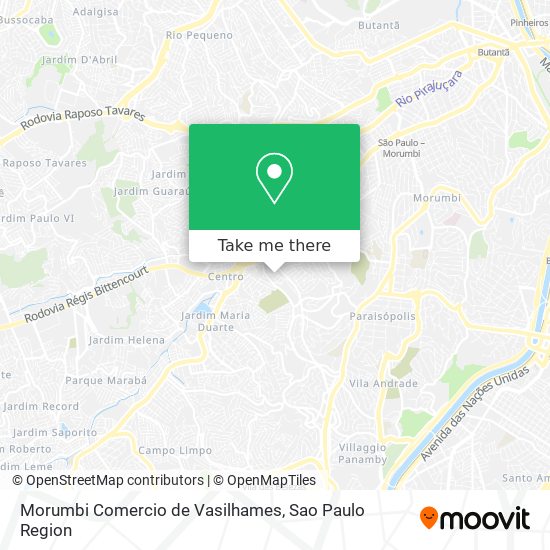 Mapa Morumbi Comercio de Vasilhames