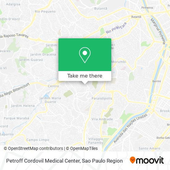 Mapa Petroff Cordovil Medical Center