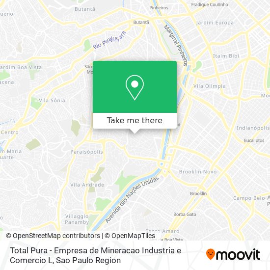 Total Pura - Empresa de Mineracao Industria e Comercio L map