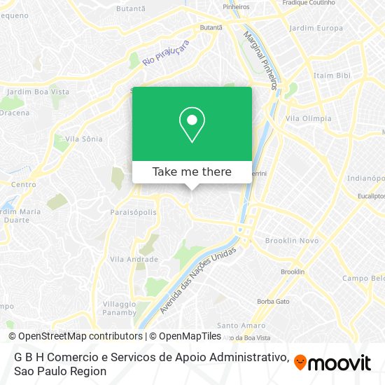 Mapa G B H Comercio e Servicos de Apoio Administrativo