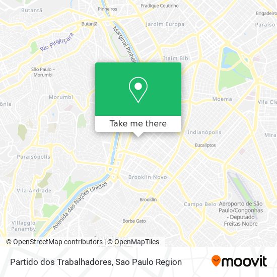 Mapa Partido dos Trabalhadores