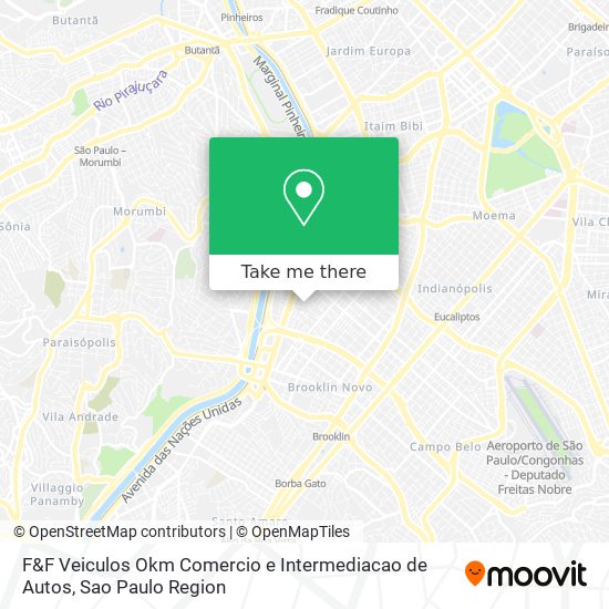 Mapa F&F Veiculos Okm Comercio e Intermediacao de Autos