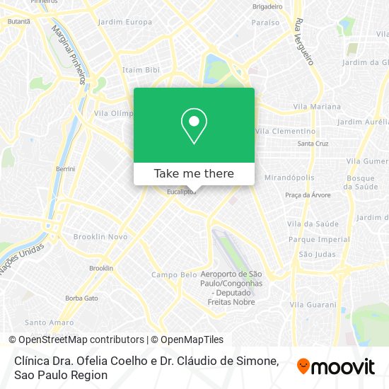 Mapa Clínica Dra. Ofelia Coelho e Dr. Cláudio de Simone