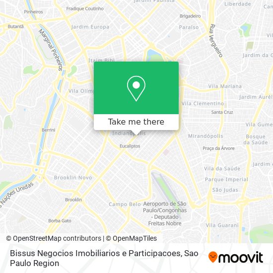 Mapa Bissus Negocios Imobiliarios e Participacoes