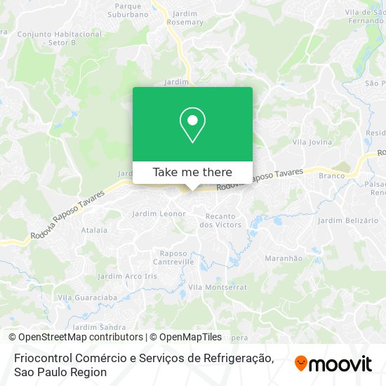 Mapa Friocontrol Comércio e Serviços de Refrigeração