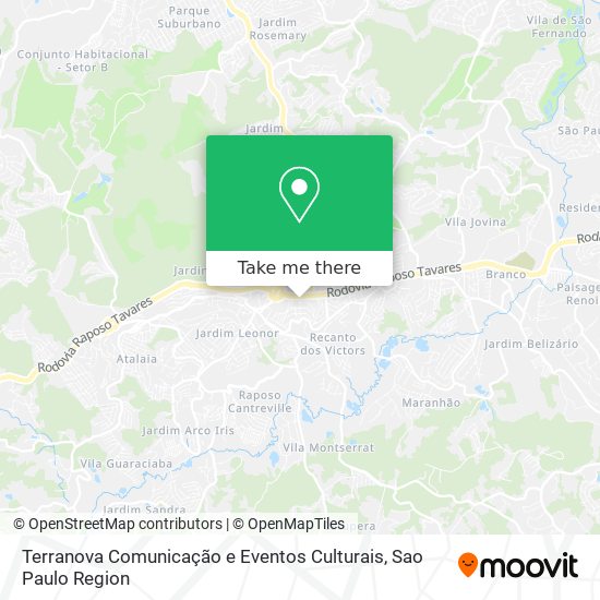 Mapa Terranova Comunicação e Eventos Culturais