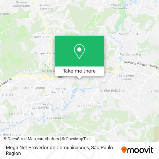 Mega Net Provedor de Comunicacoes map