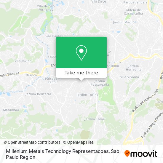 Mapa Millenium Metals Technology Representacoes