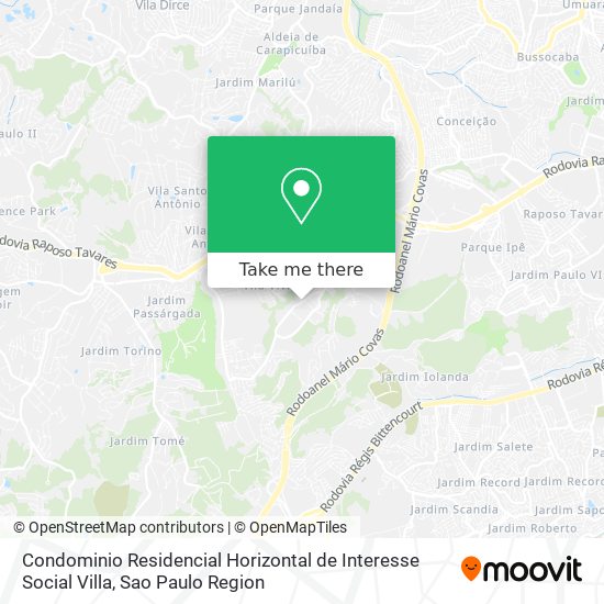 Condominio Residencial Horizontal de Interesse Social Villa map