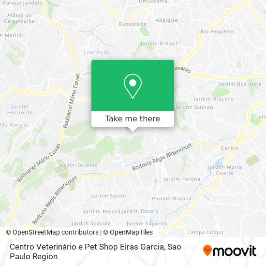 Centro Veterinário e Pet Shop Eiras Garcia map
