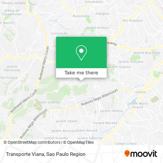 Transporte Viana map