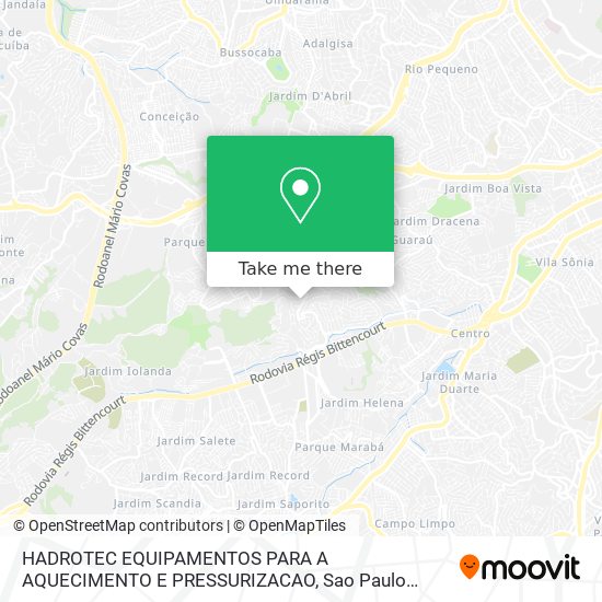 Mapa HADROTEC EQUIPAMENTOS PARA A AQUECIMENTO E PRESSURIZACAO