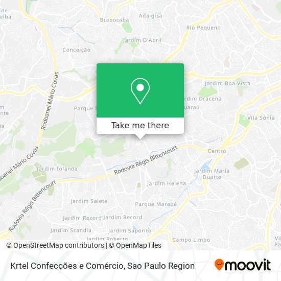 Krtel Confecções e Comércio map