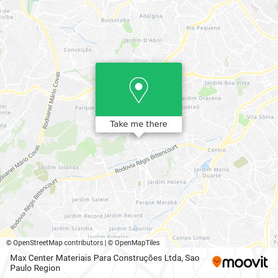 Mapa Max Center Materiais Para Construções Ltda