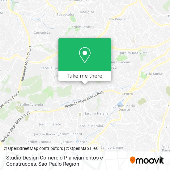 Mapa Studio Design Comercio Planejamentos e Construcoes