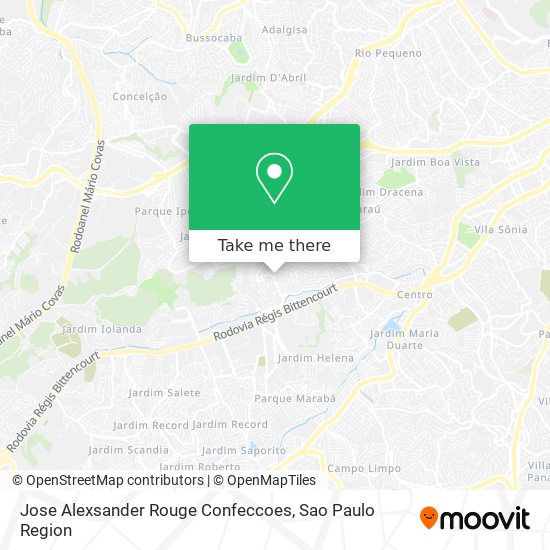 Mapa Jose Alexsander Rouge Confeccoes