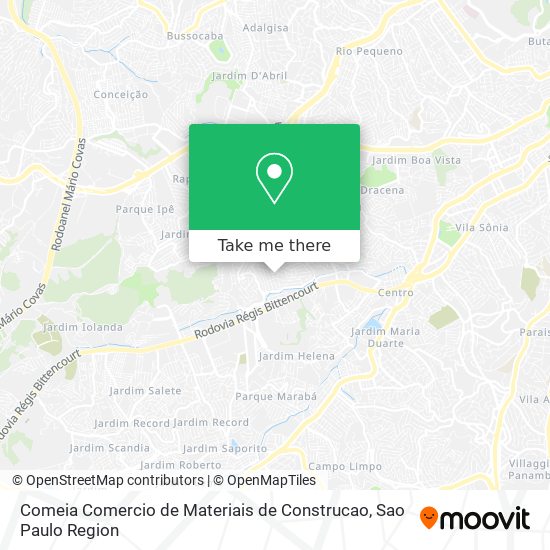 Mapa Comeia Comercio de Materiais de Construcao