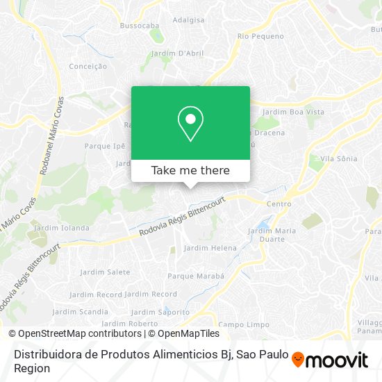 Mapa Distribuidora de Produtos Alimenticios Bj