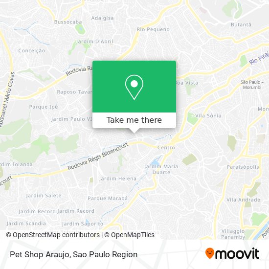 Mapa Pet Shop Araujo