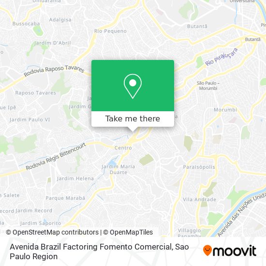 Mapa Avenida Brazil Factoring Fomento Comercial