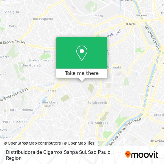 Distribuidora de Cigarros Sanpa Sul map