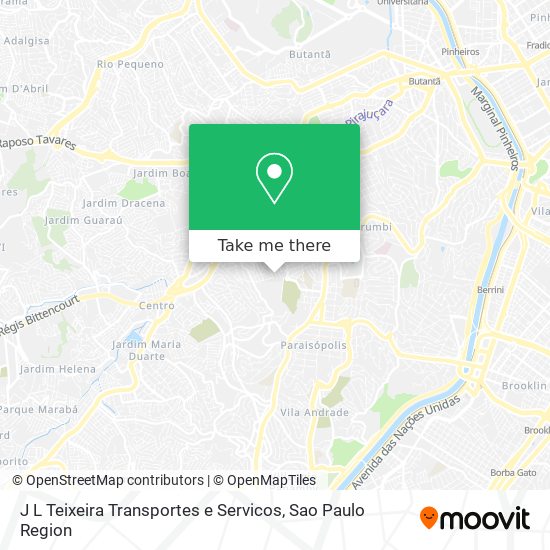 Mapa J L Teixeira Transportes e Servicos