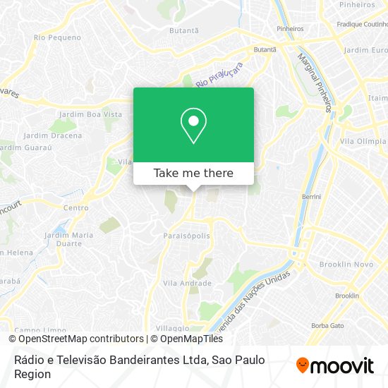 Mapa Rádio e Televisão Bandeirantes Ltda