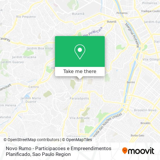 Mapa Novo Rumo - Participacoes e Empreendimentos Planificado