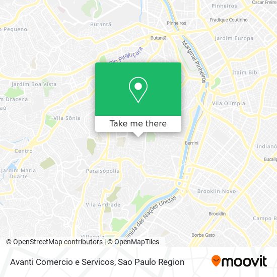 Avanti Comercio e Servicos map