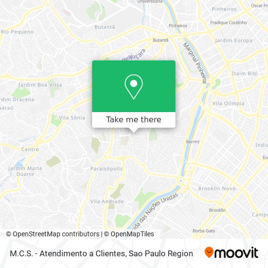 M.C.S. - Atendimento a Clientes map