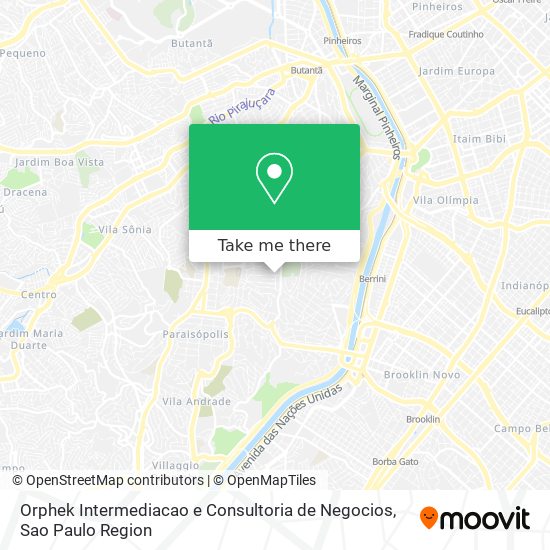 Mapa Orphek Intermediacao e Consultoria de Negocios