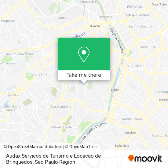 Audax Servicos de Turismo e Locacao de Brinquedos map