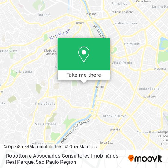 Mapa Robotton e Associados Consultores Imobiliários - Real Parque