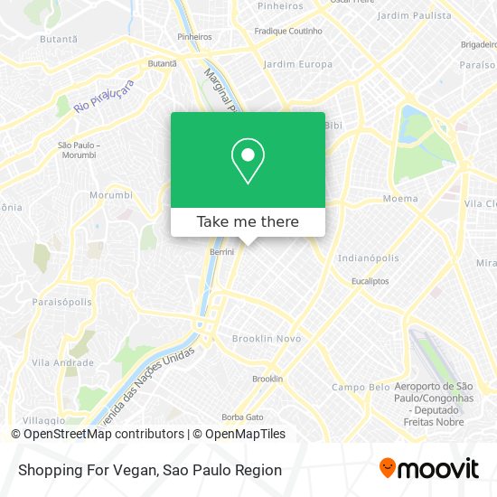 Mapa Shopping For Vegan