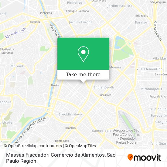 Massas Fiaccadori Comercio de Alimentos map