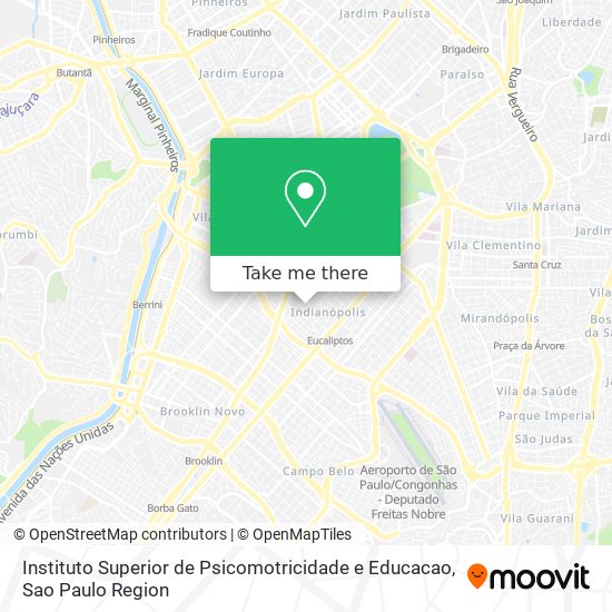 Instituto Superior de Psicomotricidade e Educacao map