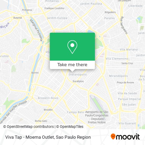 Mapa Viva Tap - Moema Outlet