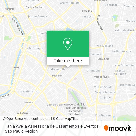 Mapa Tania Ávella Assessoria de Casamentos e Eventos