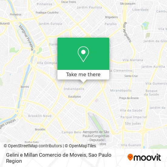 Mapa Gelini e Millan Comercio de Moveis