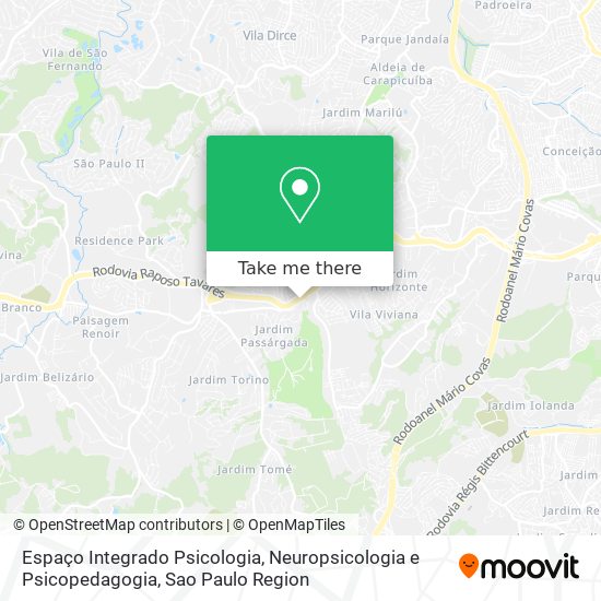 Espaço Integrado Psicologia, Neuropsicologia e Psicopedagogia map