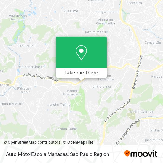 Auto Moto Escola Manacas map