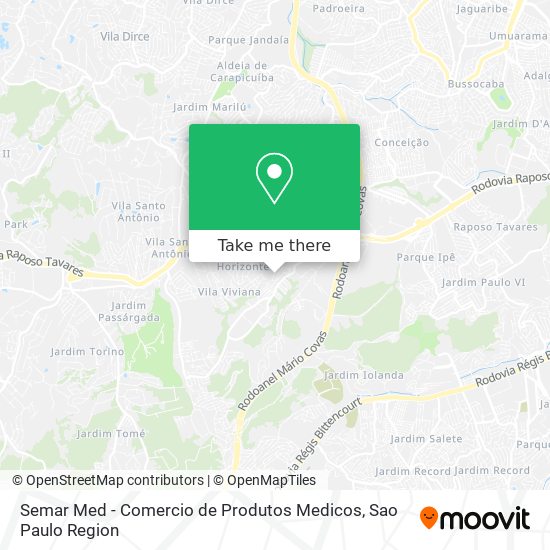 Mapa Semar Med - Comercio de Produtos Medicos