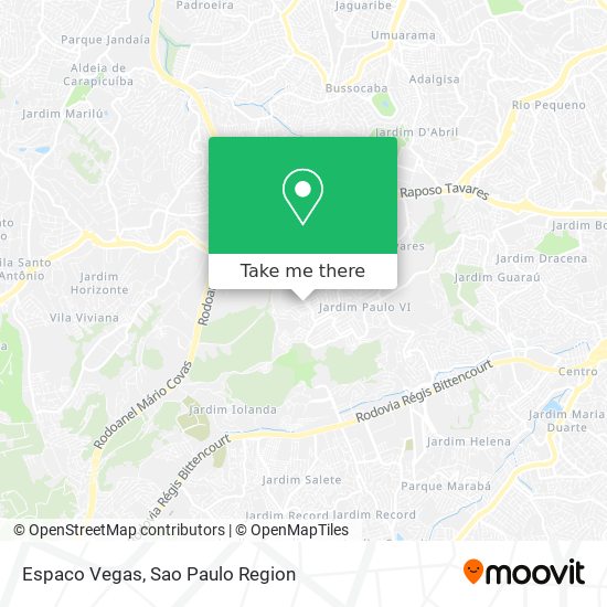 Espaco Vegas map