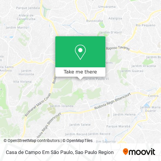 Casa de Campo Em São Paulo map