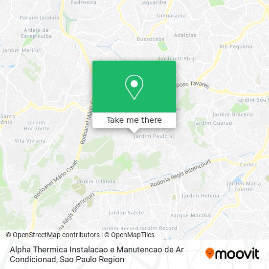 Alpha Thermica Instalacao e Manutencao de Ar Condicionad map