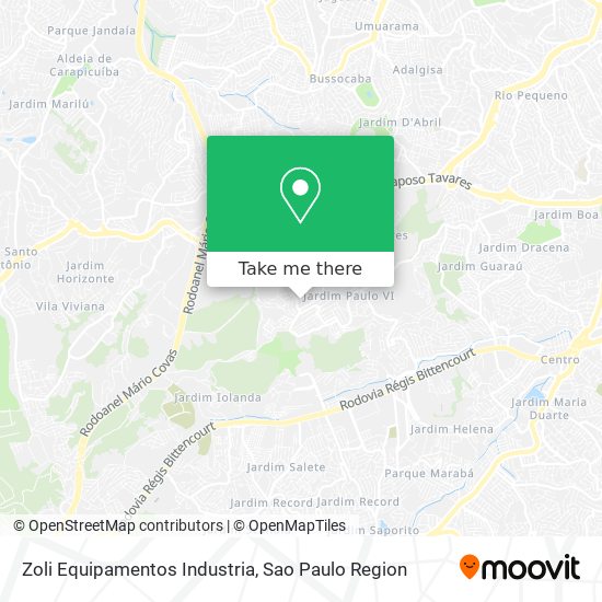 Zoli Equipamentos Industria map