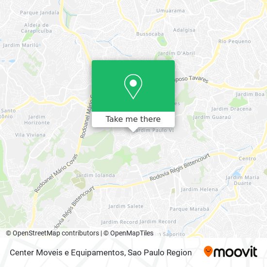 Mapa Center Moveis e Equipamentos