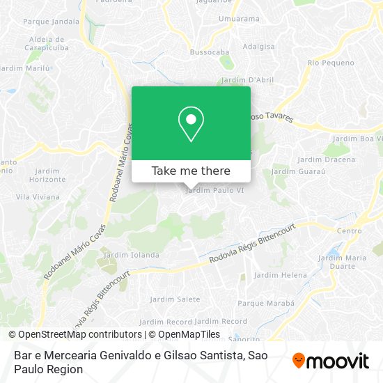 Mapa Bar e Mercearia Genivaldo e Gilsao Santista