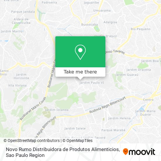 Novo Rumo Distribuidora de Produtos Alimenticios map