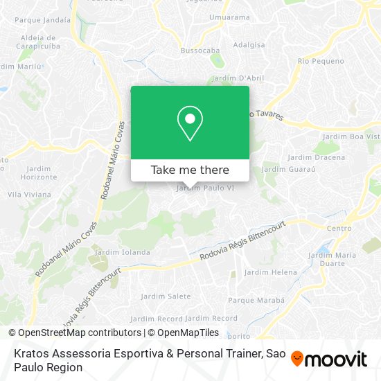 Mapa Kratos Assessoria Esportiva & Personal Trainer